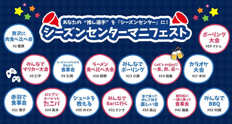 過去のシーズンセンターマニュフェスト